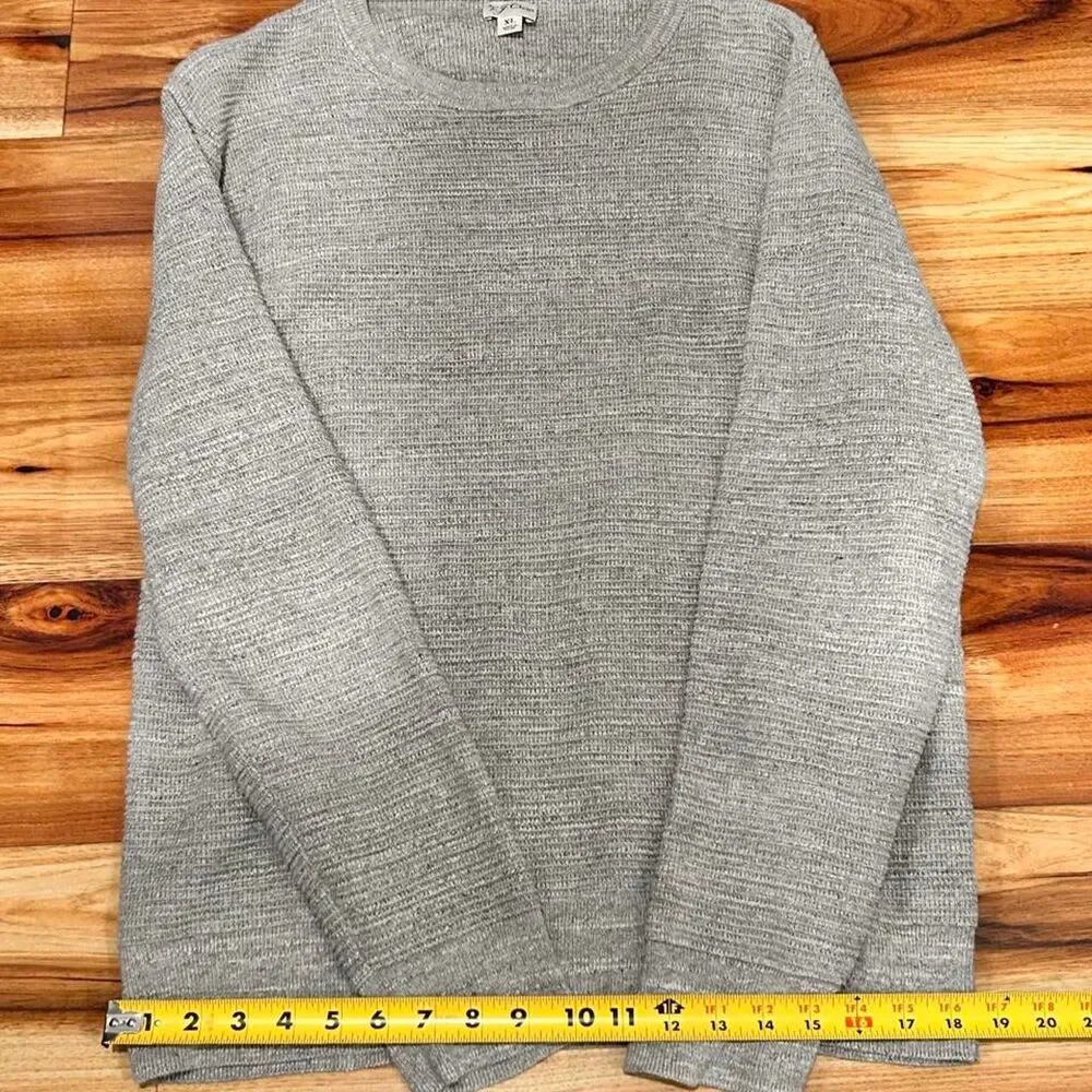 Jcrew Men's Grey and Cream Jumper
